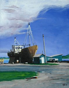 Boatyard at Stanley on Tasmania's northern coastline.
