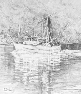 Fishing Trawler on the Hawkesbury River, New south Wales, Australia